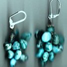Ladies' Turquoise Cluster Earrings