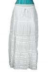 FULL LENGTH SUMMER SKIRT WHITE - FREE SIZE