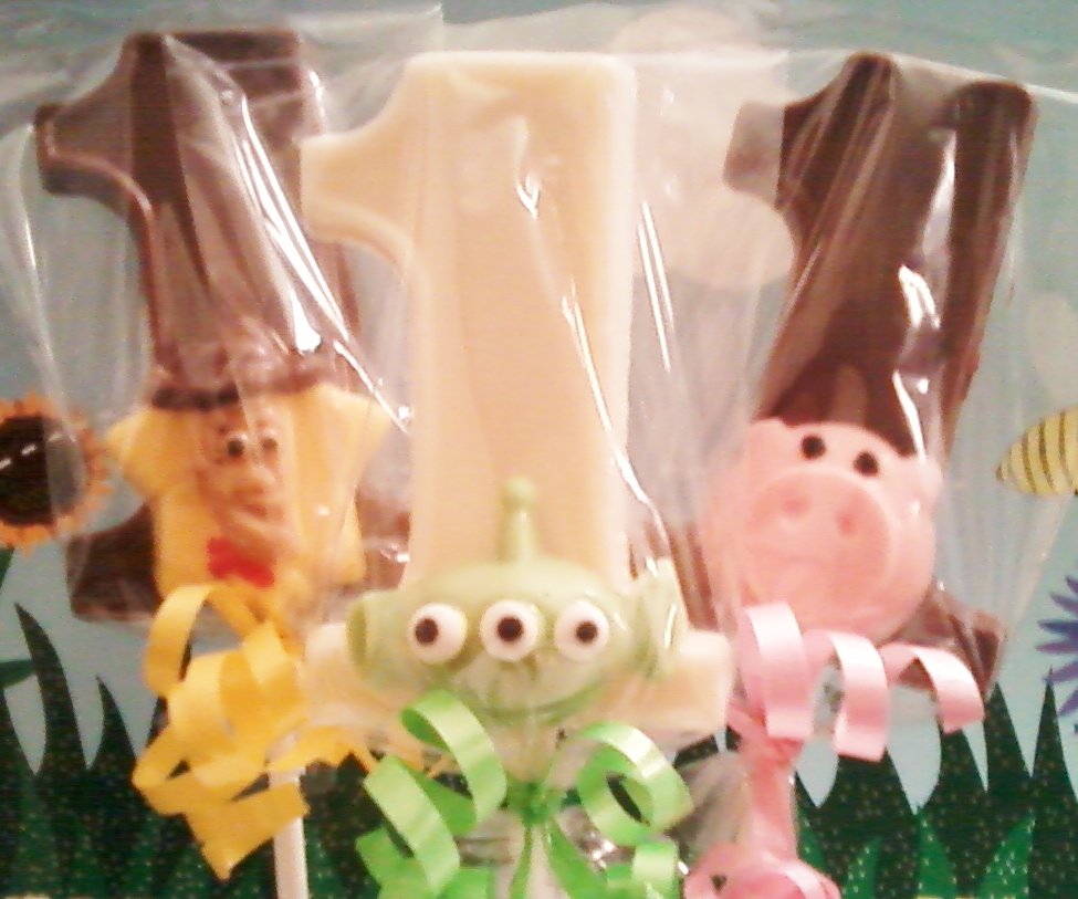 TOY STORY CHOCOLATE BIRTHDAY LOLLIPOPS (any number or letter)