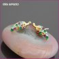 Golden Chili Pierced Crystal Earrings