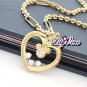 Golden Heart Zircon Necklace
