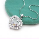 Pure Heart Silver (925 Sterling) Zircon Pendants