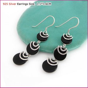 Dark Shine Silver (925 Sterling) Earring, Earrings, Sterling Silver