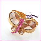 Luxury Crystal Butterfly Golden Bangle, Bangles