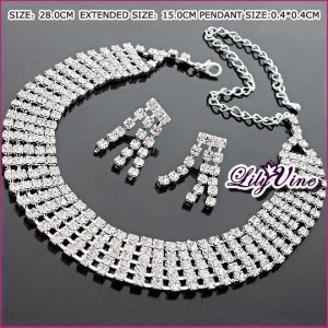 Simple Design Crystal Jewelry Set, Sets