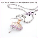 Pink Ballet Zircon Necklace, Necklaces