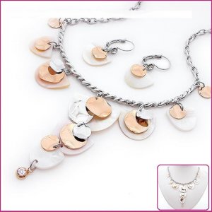 Lotus Leaf Shell & Crystal Jewelry Sets, Sets