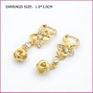 Golden Flower Pierced Earrings, Pierced earrings, Earrings