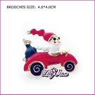 Driving Santa Claus Brooch, Brooches