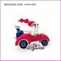 Driving Santa Claus Brooch, Brooches