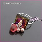 Colorful Crystal Silver Plated Crystal Ring, Rings