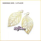 Golden Leaf Pierced Earrings, Pierced earrings, Earrings