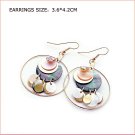 Colorful Round Pierced Earrings, Pierced earrings, Earrings