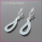 Kyanite Silver Plated Heart Pierced Earrings, Pierced earrings, Earrings