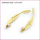 Leaf Boat Gold Plated Earring, Pierced earrings, Earrings