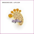 Crystal Footprint Brooch, Brooches