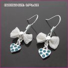 Kyanite Silver Plated Heart Pierced Earrings, Pierced earrings, Earrings