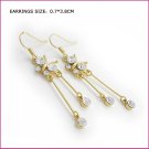 Crystal Gold Pierced Earrings, Pierced earrings, Earrings