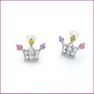 Crown Pierced Earrings, Pierced earrings, Earrings