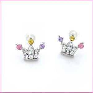 Crown Pierced Earrings, Pierced earrings, Earrings