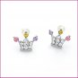 Crown Pierced Earrings, Pierced earrings, Earrings