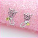 Tulip Silver Pierced Earrings, Pierced earrings, Earrings