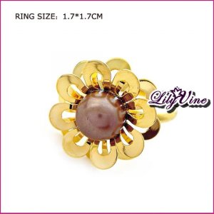 Flower Pearl Ring, Rings