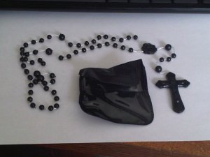 Black Corded Rosary