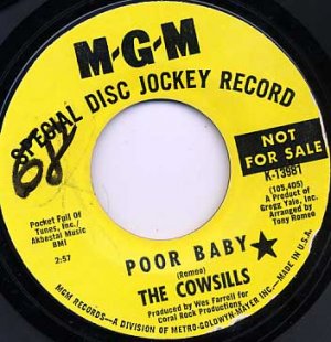 COWSILLS Poor Baby / Meet Me At The Wishing Well 45 MGM Promo