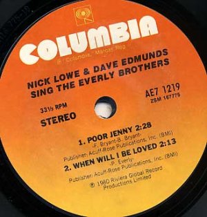 NICK LOWE & DAVE EDMUNDS SING EVERLY BROTHERS 7" EP