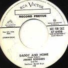 JIMMIE RODGERS Never No Mo' Blues / Daddy and Home RCA 50's PROMO!