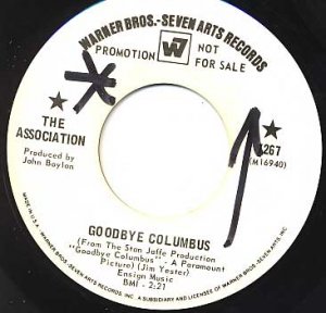 THE ASSOCIATION The Time It Is Today / Goodbye Columbus WB Promo 45