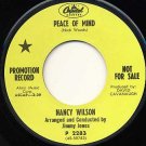 NANCY WILSON Peace of Mind / This Bitter Earth 45 Capitol Records Promo