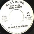 HENRY MANCINI & ORCHESTRA The House Of The Rising Sun / Turtles RCA Promo 45