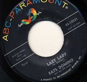 FATS DOMINO Lazy lady / I Don't Want To Set The World On Fire 45 ABC Paramount