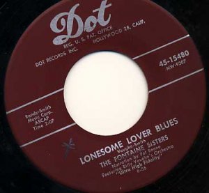 FONTAINE SISTERS Lonesome Lover Blues / Voices 45 DOT Records