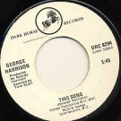 GEORGE HARRISON This Song / Learning How To Love You 45 Dark Horse