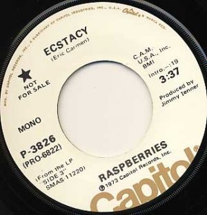 RASPBERRIES Ecstacy mono/stereo promo 45