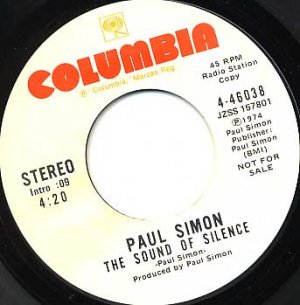 PAUL SIMON Sound of  Silence mono/stereo promo RARE