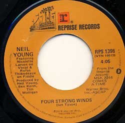 NEIL YOUNG Human Highway / Four Strong Winds  45 Reprise