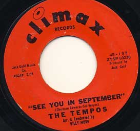 TEMPOS See You in September / Bless You My Love 45 Climax Records