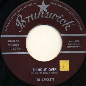 THE CRICKETS Buddy Holly - Think It Over / Fool's Paradise  45 Brunswick