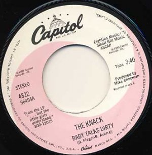 THE KNACK Baby Talks Dirty / End of the Game 45 Capitol