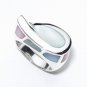 Sterling Silver Multi color Mother Of Pearl Ring