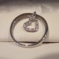 Sterling Silver Dangling CZ Heart Ring