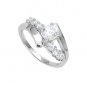 Sterling Silver CZ Promise Ring 6