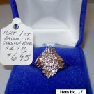 10 Kt. 1 Ct. Baguette Cluster Ring