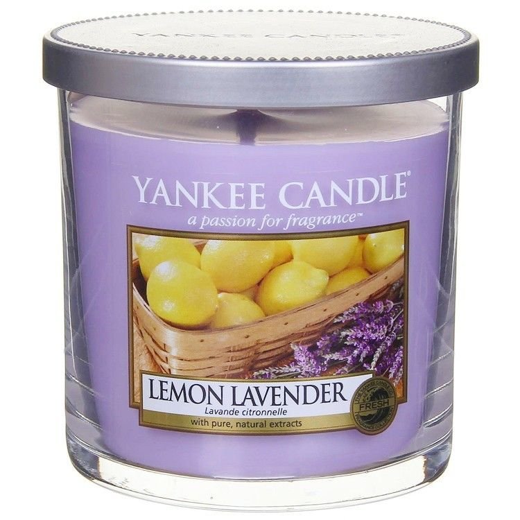 Yankee Candle Lemon Lavender Scent 7 Ounce Single Wick Small Jar