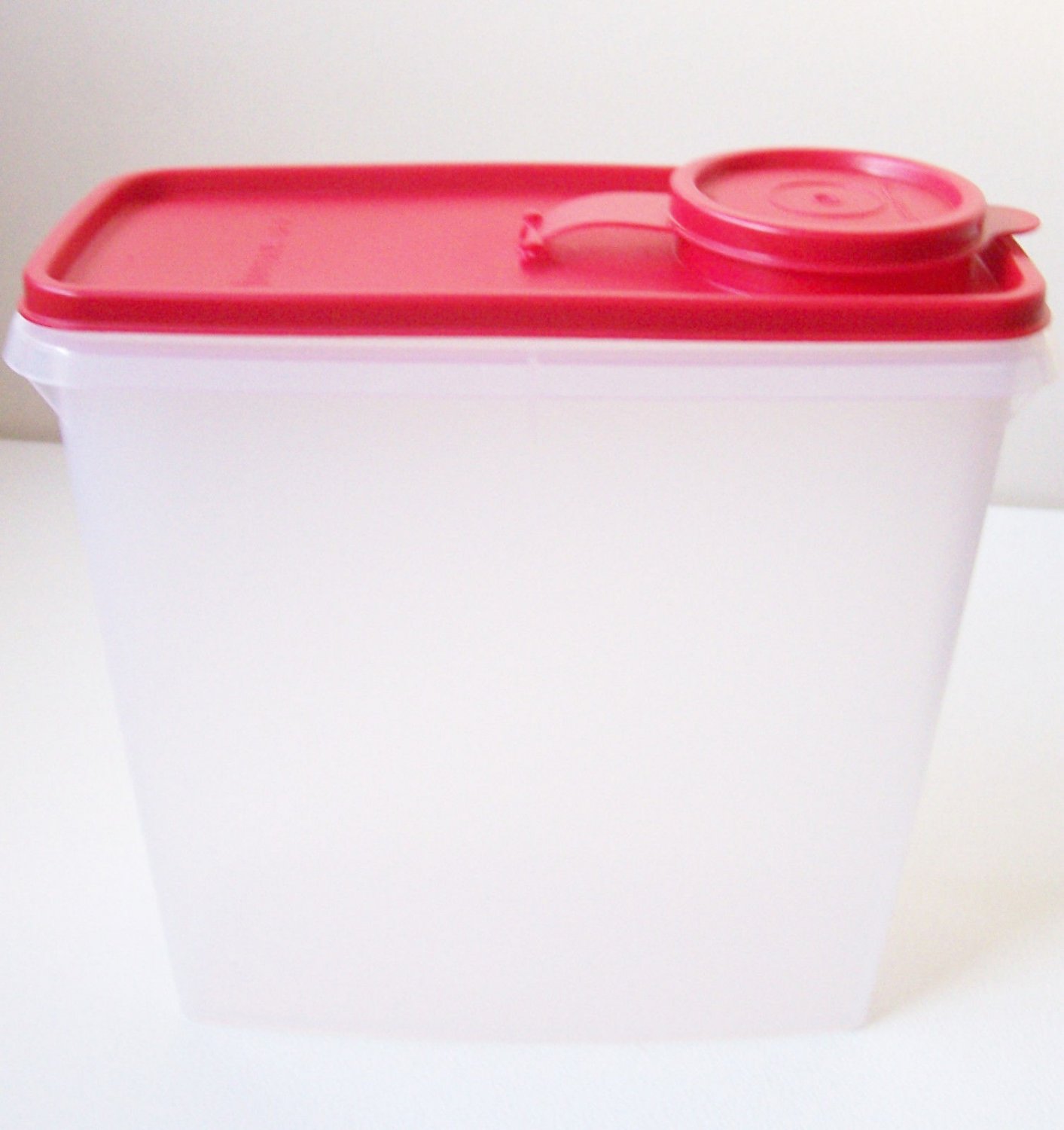 Tupperware 13cup Cereal Storer Food Storage Container Passion Red Seal