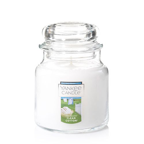 Yankee Candle Clean Cotton Fragrance 3.7 Ounce Single Wick SMALL Jar Candle